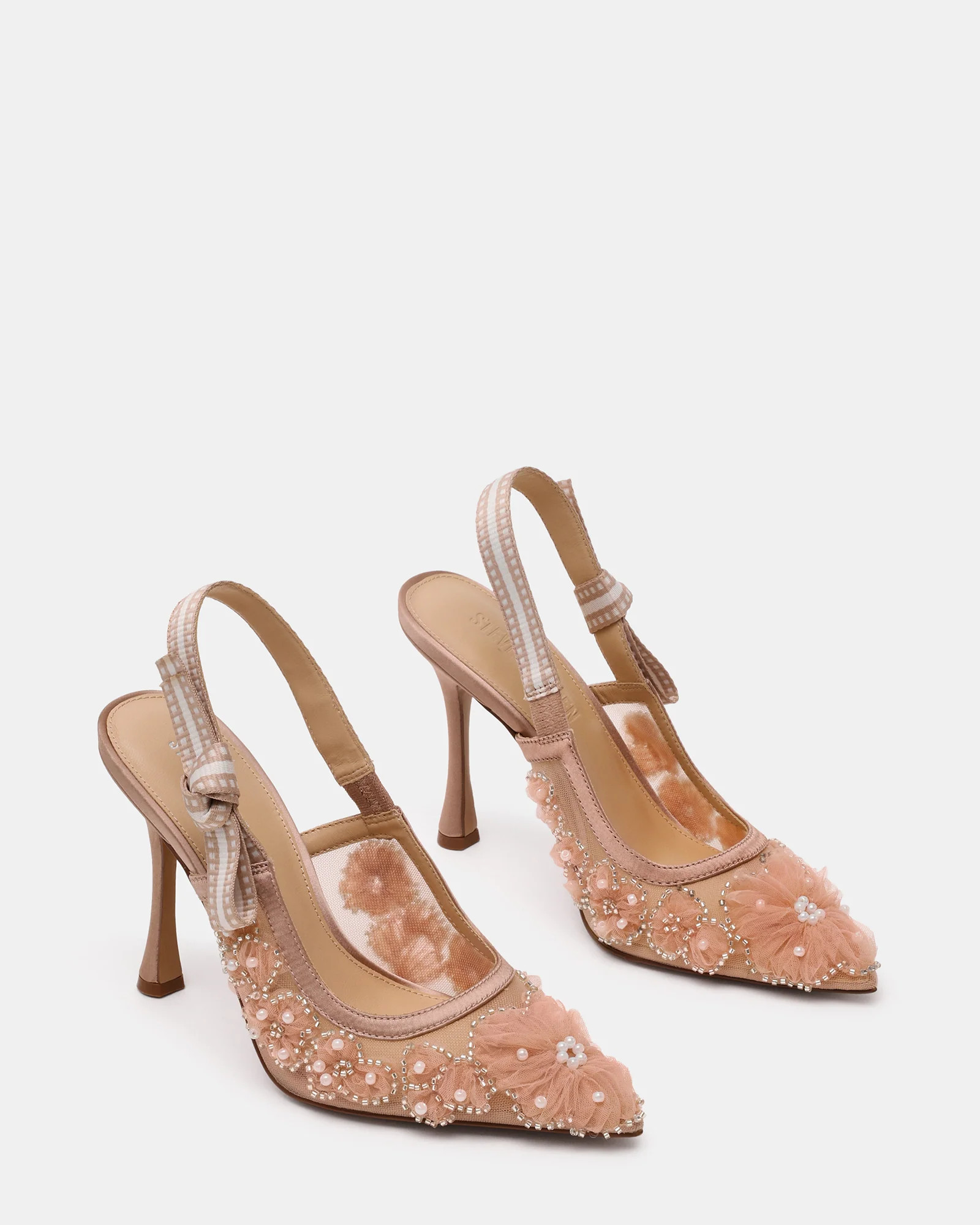 BRI Mesh Blush Slingback Pump Women's Heel | Steve Madden (US)