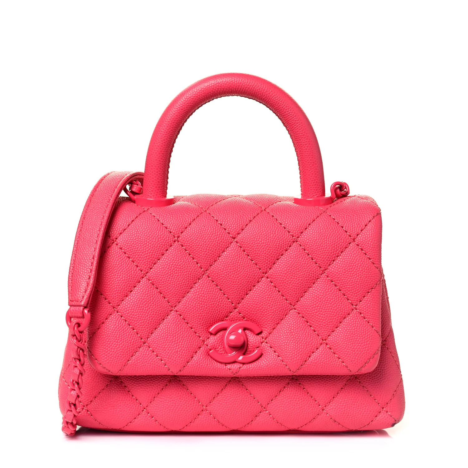 CHANEL Caviar Quilted Incognito Extra Mini Coco Handle Flap Pink | FASHIONPHILE | Fashionphile