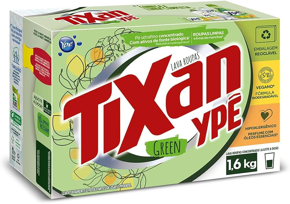 Tixan Ypê Lava Roupas em Pó Green 1,6Kg | Amazon (BR)