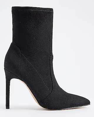 Suede Thin Heel Sock Booties | Express