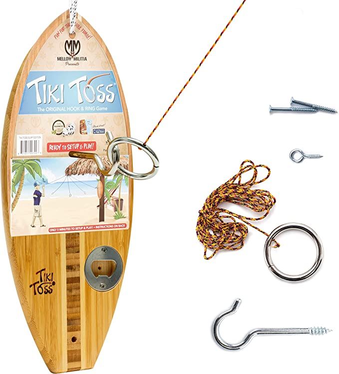 Tiki Toss Ring Toss Game for Adults & Kids - Hook and Ring Games with String and Hooks for Indoor... | Amazon (US)