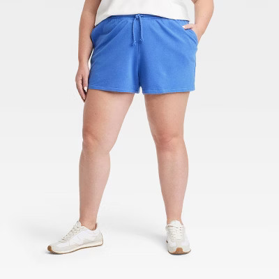 Women's Leisure Studio Mid-Rise Pull-On Shorts - Universal Thread™ Blue XXL | Target