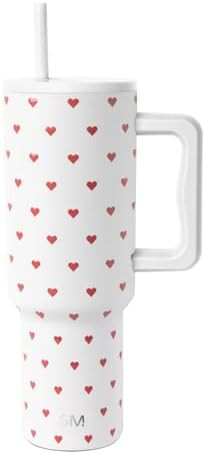 Simple Modern 40 oz Valentine's Day Trek Tumbler with Handle and Straw Lid | Cup Holder Friendly ... | Amazon (US)