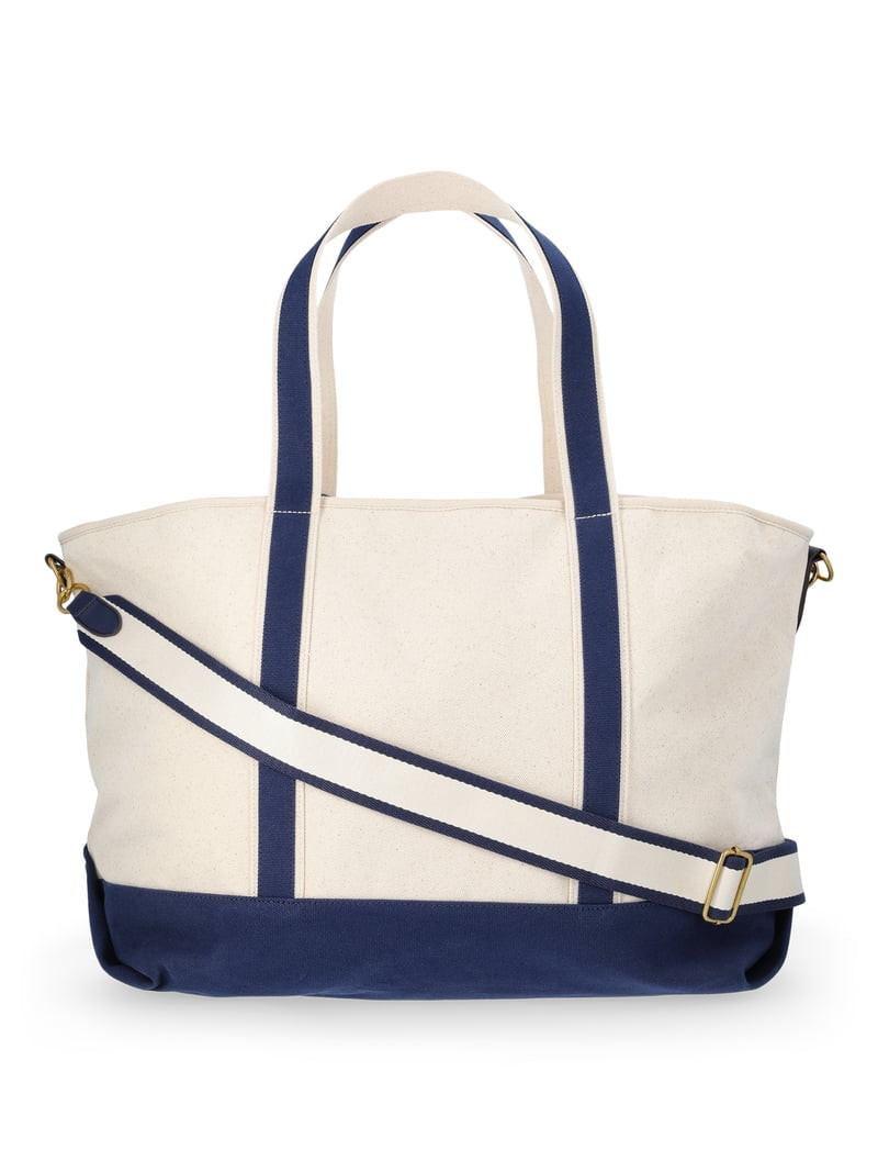 Free Assembly Women's Canvas Boat Tote, Natural | Walmart (US)