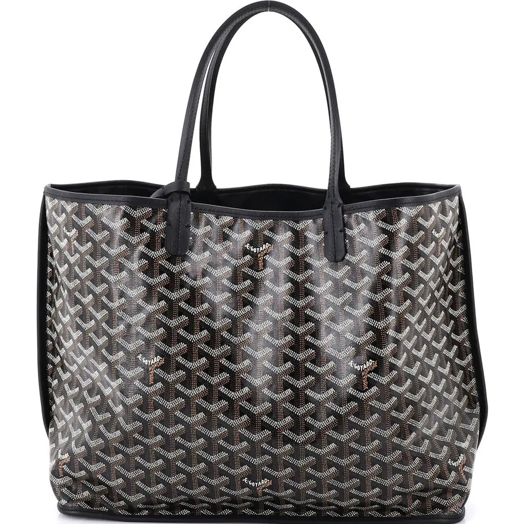 Pre-Owned Goyard Anjou Reversible Tote Printed Coated Canvas PM in Black at Nordstrom, Size Medium | Nordstrom