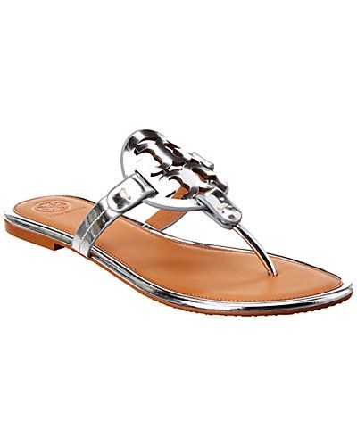 Tory Burch Miller Metallic Leather Sandal | Gilt