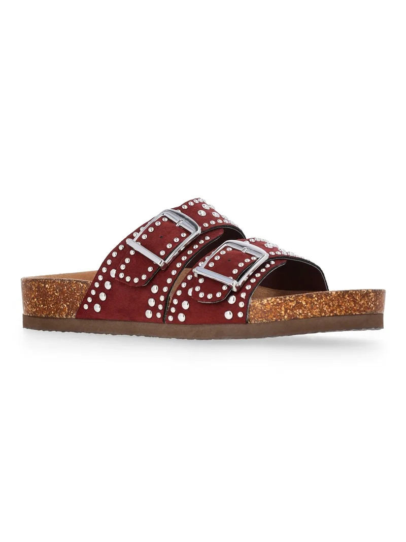 Time and Tru Women's Footbed Slide Sandals, Wide Width Available | Walmart (US)