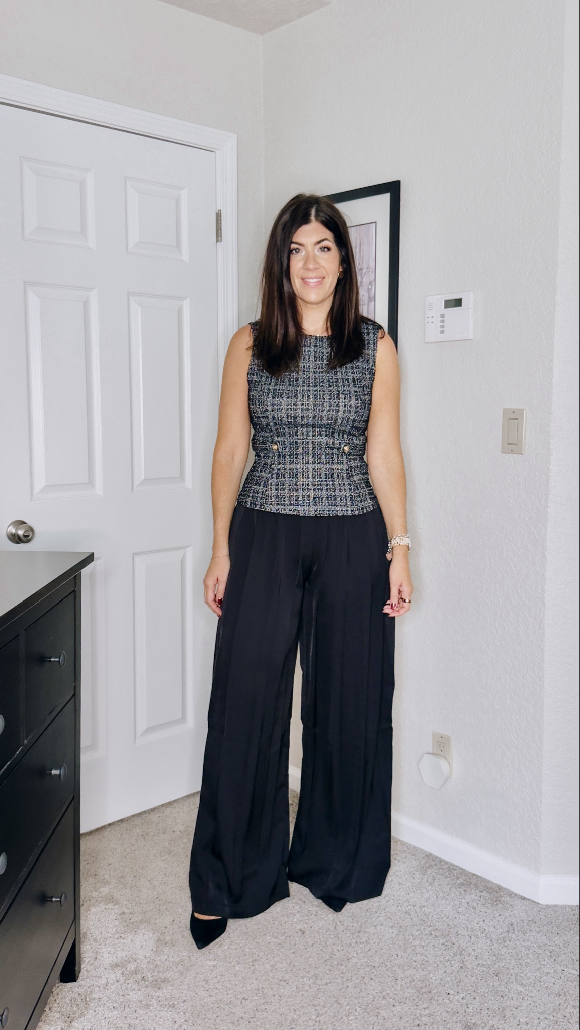 Workwear under $50
In a medium tweed shell
Large wide leg pant


#LTKFindsUnder100 #LTKMidsize #LTKFindsUnder50