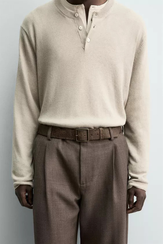 VINTAGE-EFFECT LEATHER BELT | Zara UK