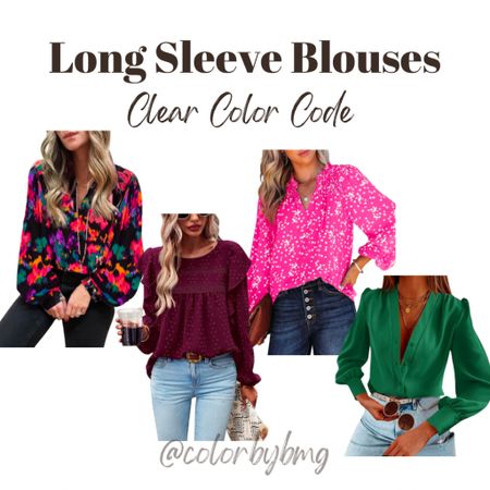 Clear Color Code Long Sleeved Blouses

Colors in order from left to right:

Black
Wine Red
Pink
A-green


Clear Winter
Clear Spring

#LTKfindsunder50 #LTKstyletip #LTKSeasonal