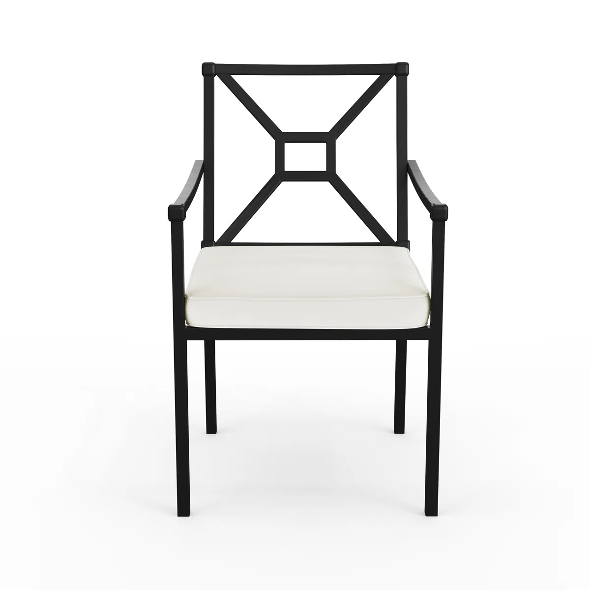 Martha Stewart Lily Pond All-Weather Steel Frame Stackable Patio Armchair With Cushion | Wayfair North America