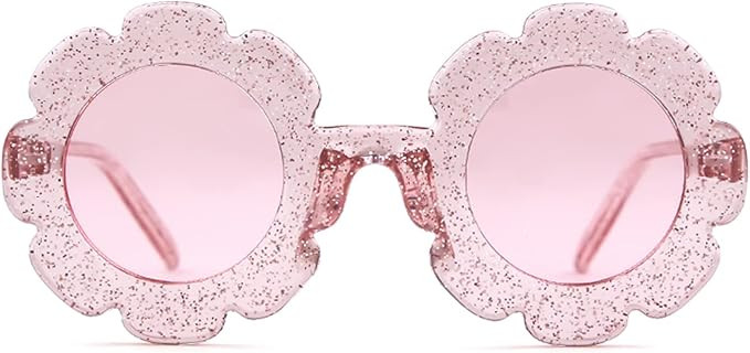 Amazon.com: ADEWU Sunglasses for Kids Round Flower Cute Glasses UV 400 Protection Children Girl B... | Amazon (US)