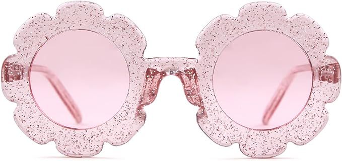 Amazon.com: ADEWU Sunglasses for Kids Round Flower Cute Glasses UV 400 Protection Children Girl B... | Amazon (US)