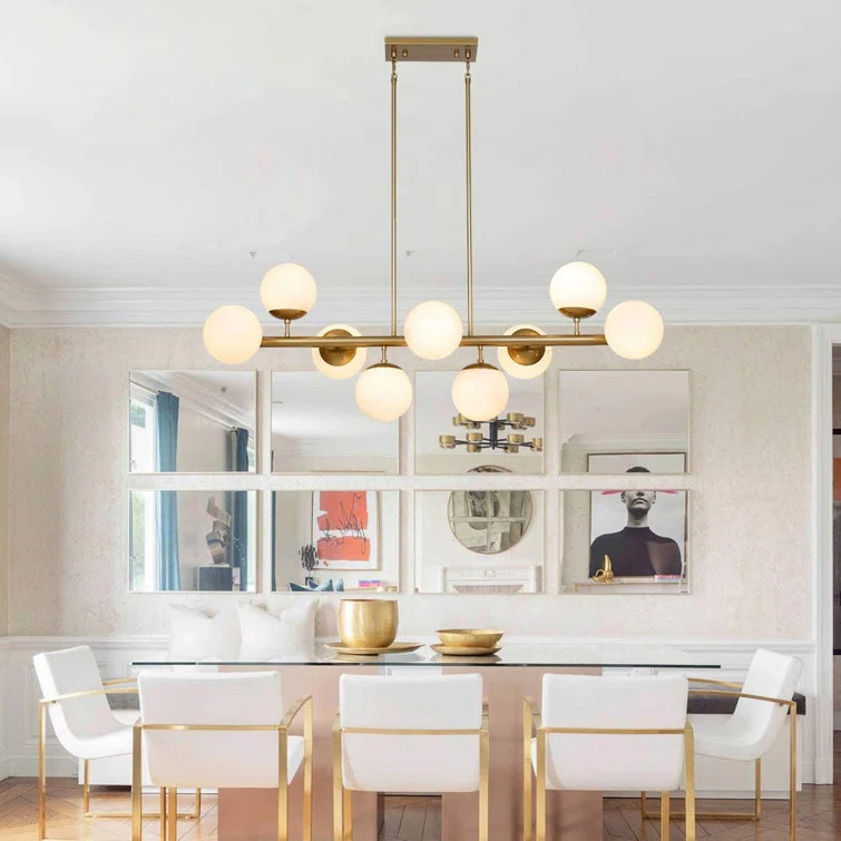 Marvale 9 - Light Kitchen Island Modern Linear Pendant | Wayfair North America