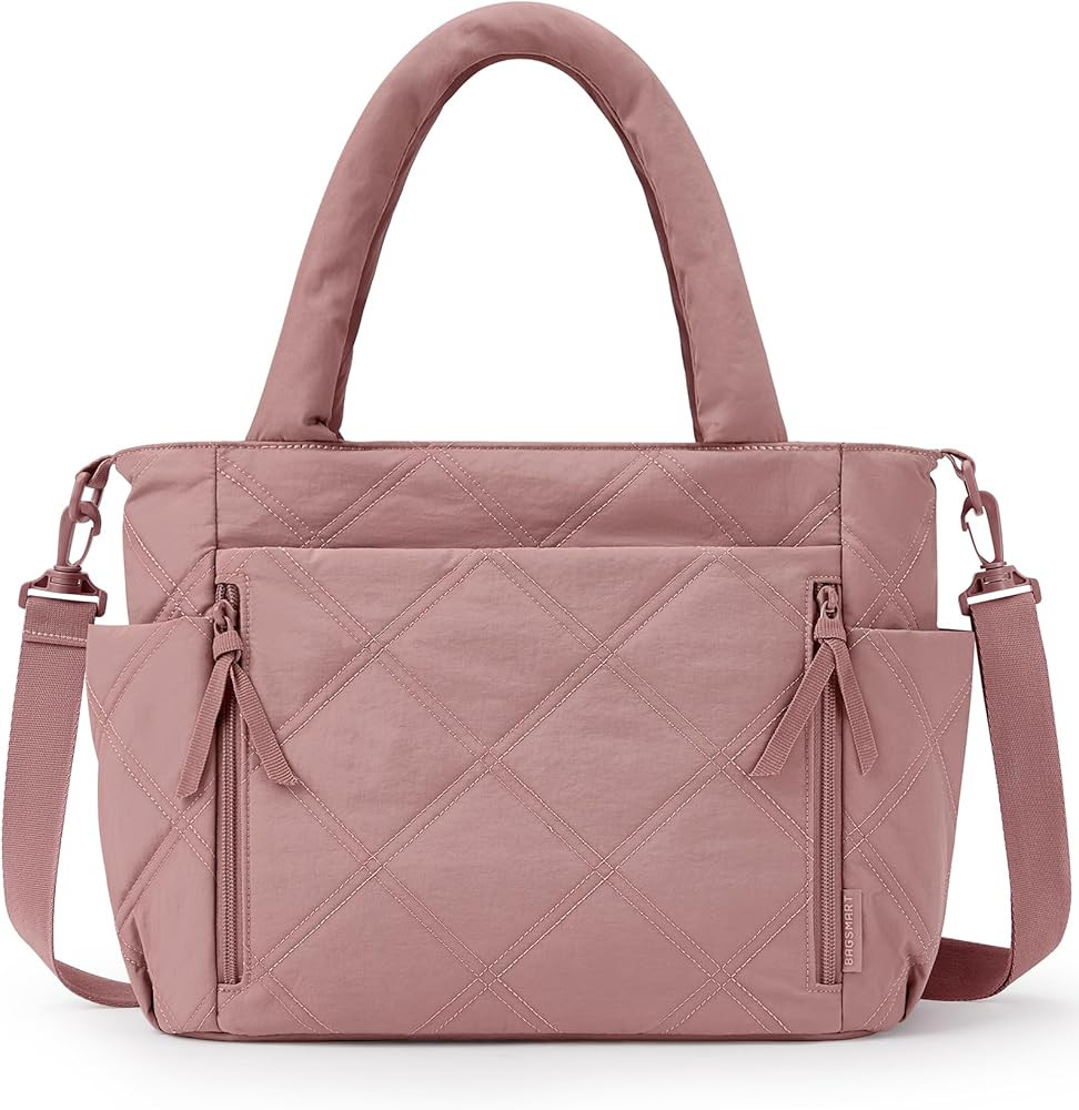 BAGSMART Tote Bag for Women, Puffer Tote Bag with Zipper, Shoulder Bag Handbag Quilted Tote Bag f... | Amazon (US)
