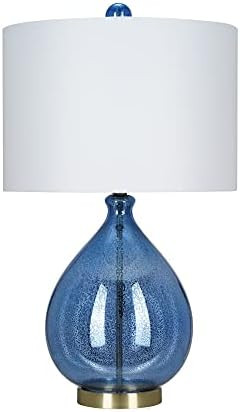 Catalina 22083-000 Contemporary Glass Table Lamp, 24", Brass & Blue Mercury | Amazon (US)