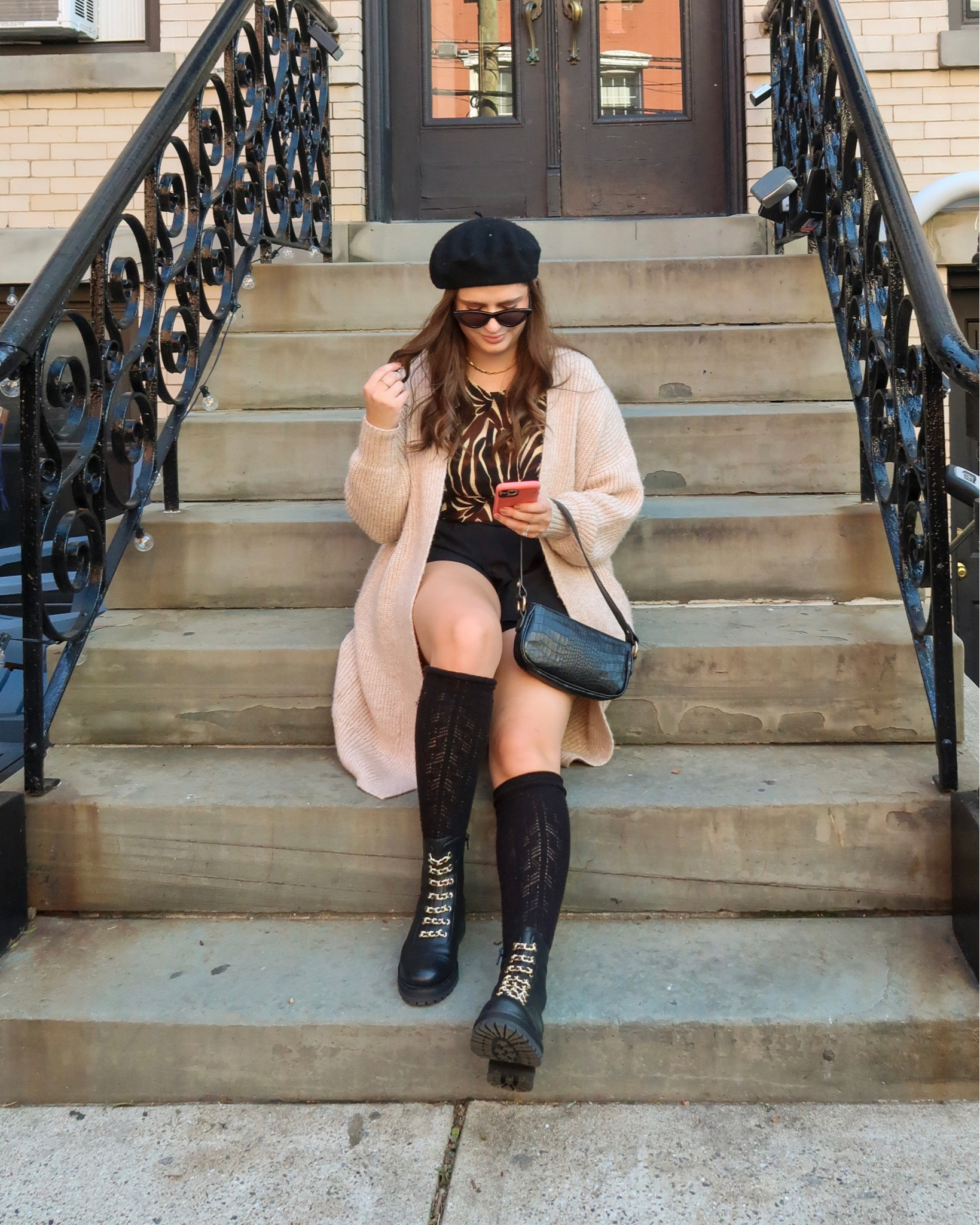 Fall outfit idea - a long cardigan layered over shorts and knee high socks is perfect for transitional autumn weather  

#LTKunder100 #LTKSeasonal