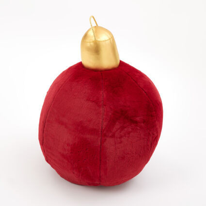 Red Faux Fur Bauble Plush | TK Maxx