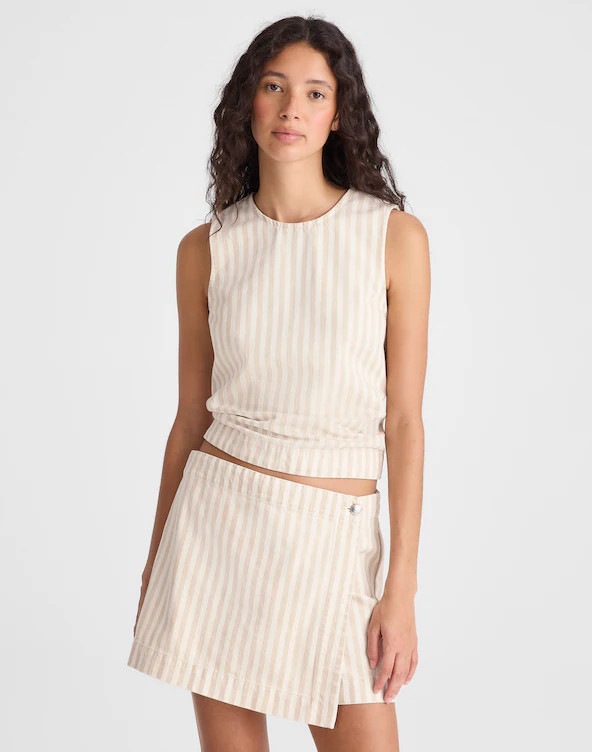 Denim Wrap Mini Skort | Madewell