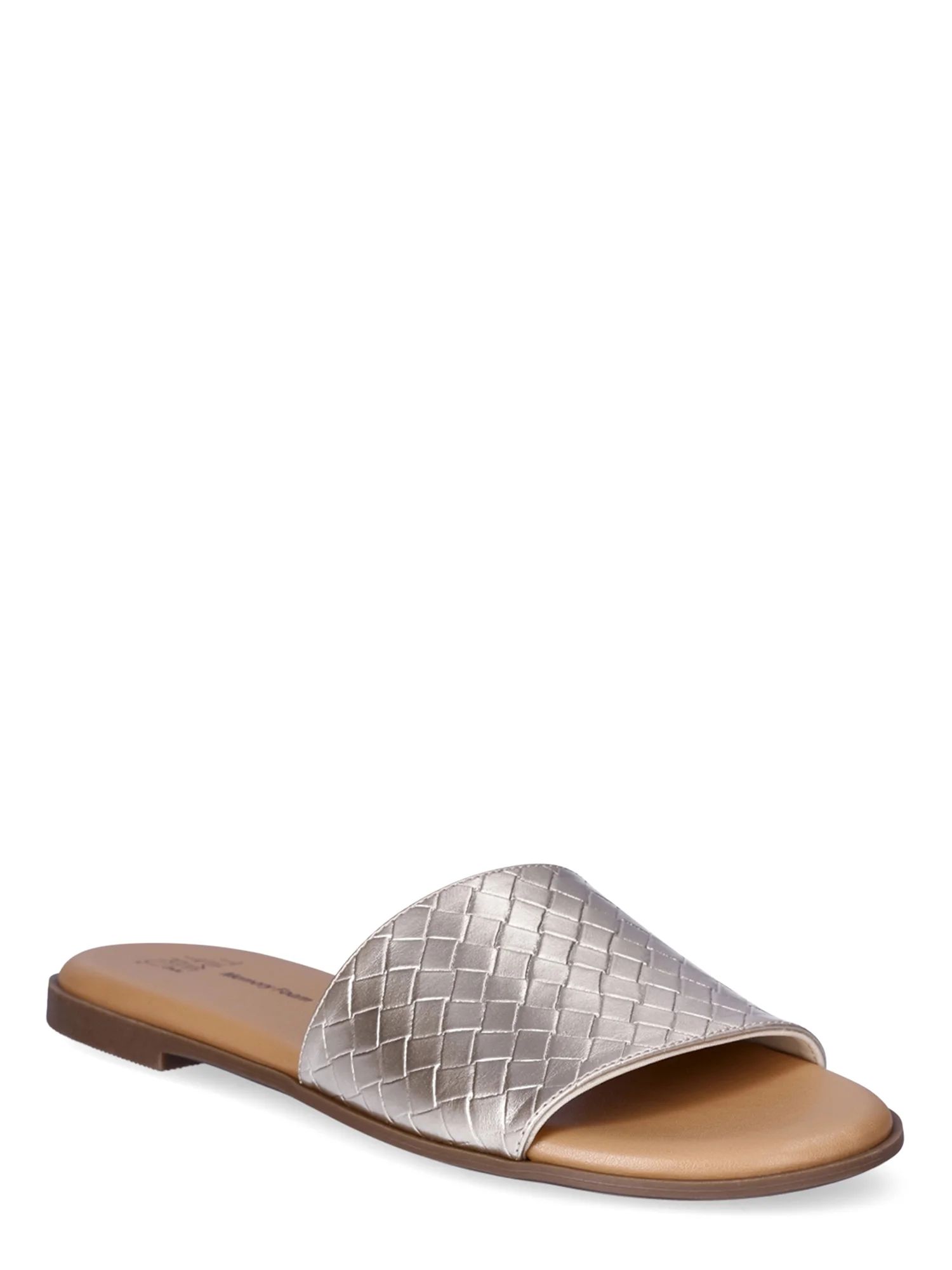 Time and Tru Women's Woven Slide Sandals | Walmart (US)