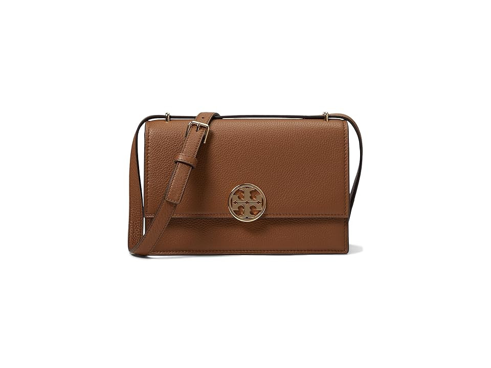 Tory Burch Miller Shoulder Bag Women's Handbags Forest Brown, Leather/Polyurethane | Zappos