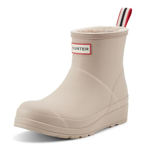 Hunter Women's Play Insulated Short Rain Boots Ankle, Smoke Grey/Signature, 9 | Amazon (US)