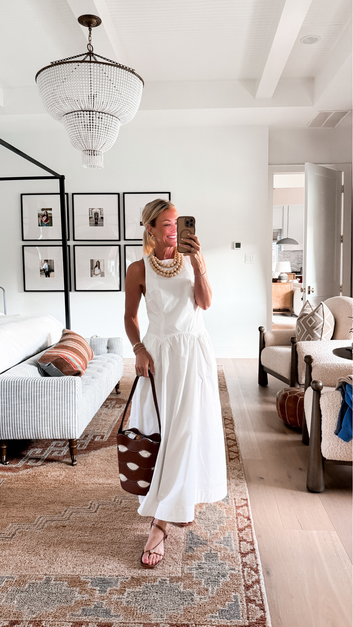Same adorable maxi dress with a cute drop-waist but in white! 

Dress: XS

#LTKSeasonal #LTKOver40 #LTKootd