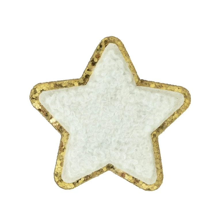 Hello Hobby Chenille White Star Patch | Walmart (US)
