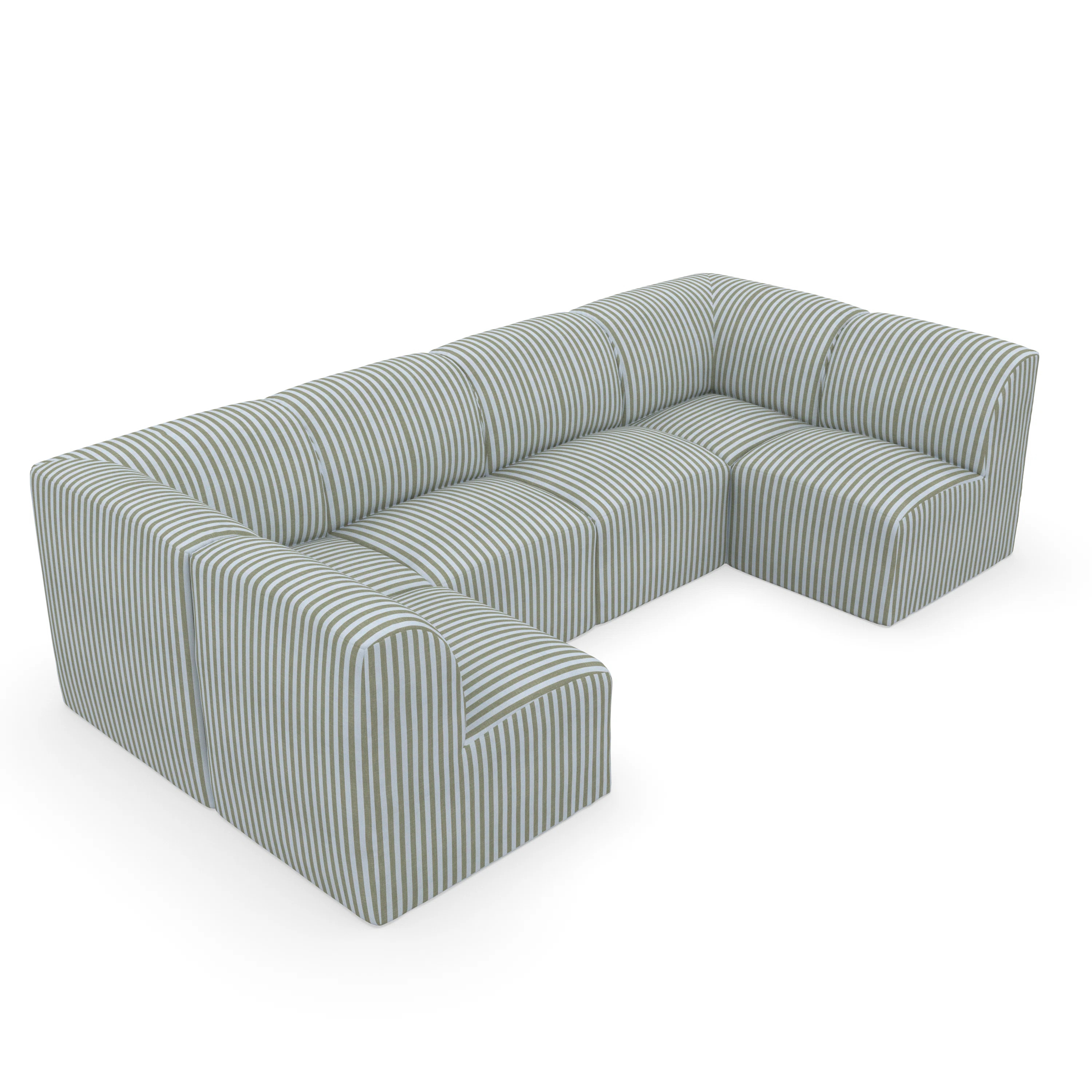 Fleener 124" Sunbrella® Outdoor U Sectional | Wayfair North America