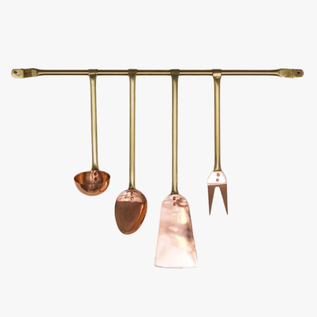 Copper Utensils on Brass Rod | Dear Keaton