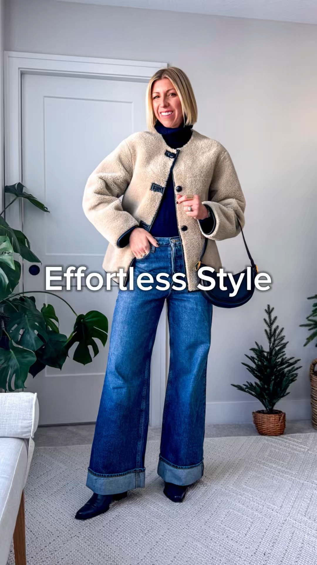 Let’s create a casual, elegant, winter outfit with wide leg jeans + boots 

#LTKStyleTip #LTKOver40 #LTKWatchNow