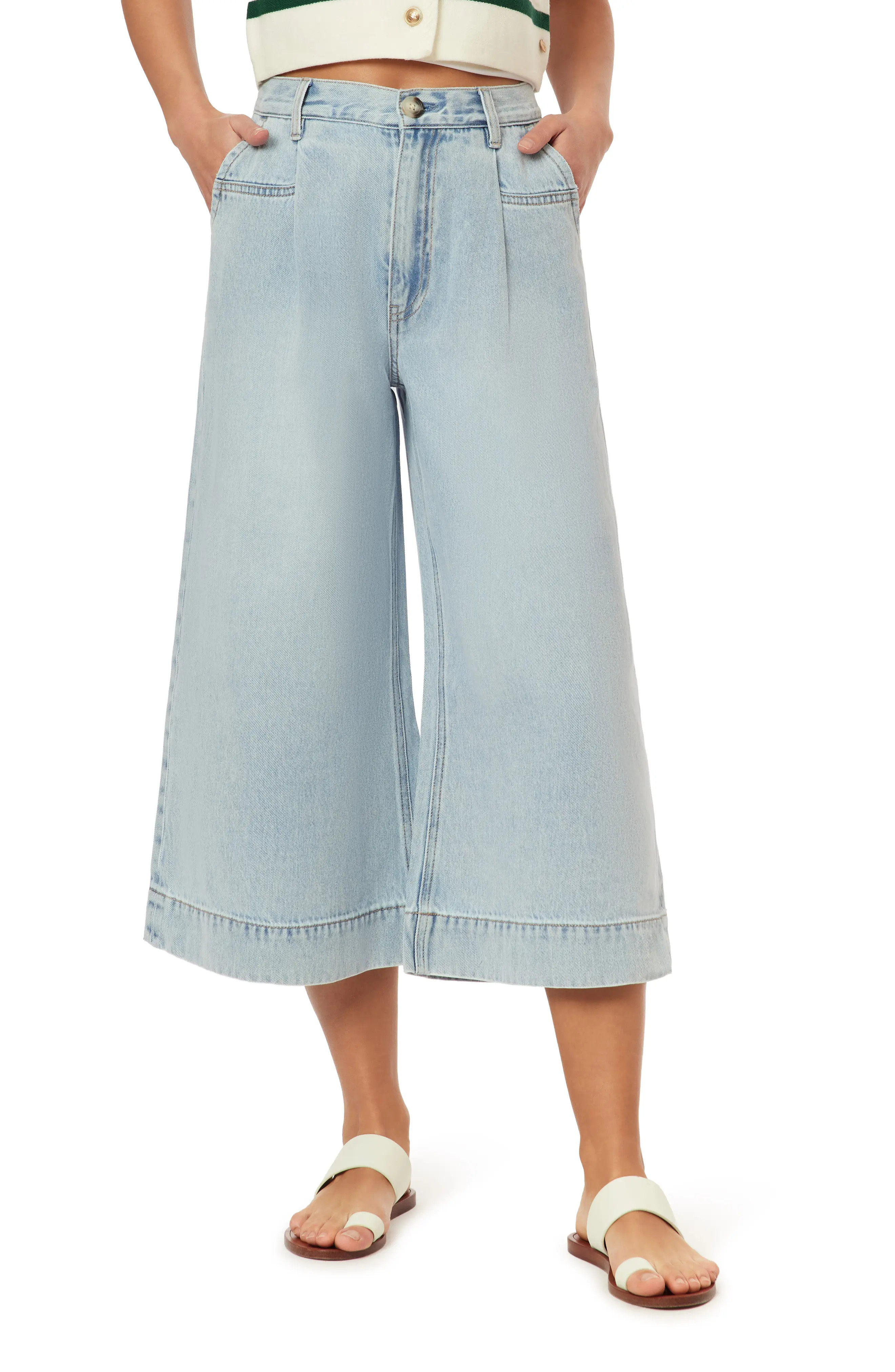 Scotch & Soda The Wave Crop Wide Leg Jeans in Chelsea Hotel at Nordstrom Rack, Size 27 | Nordstrom Rack