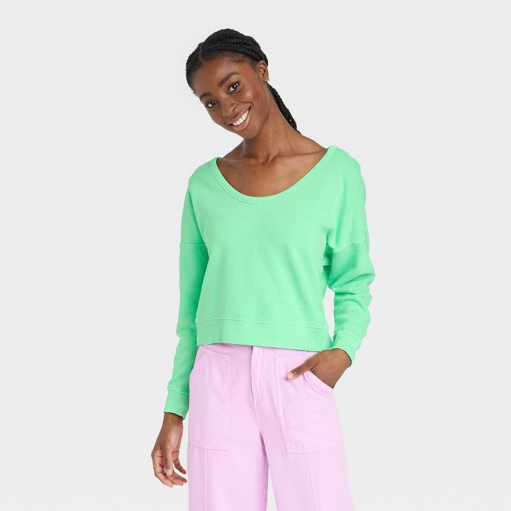 Women's French Terry Scoop Sweatshirt - Universal Thread™ | Target