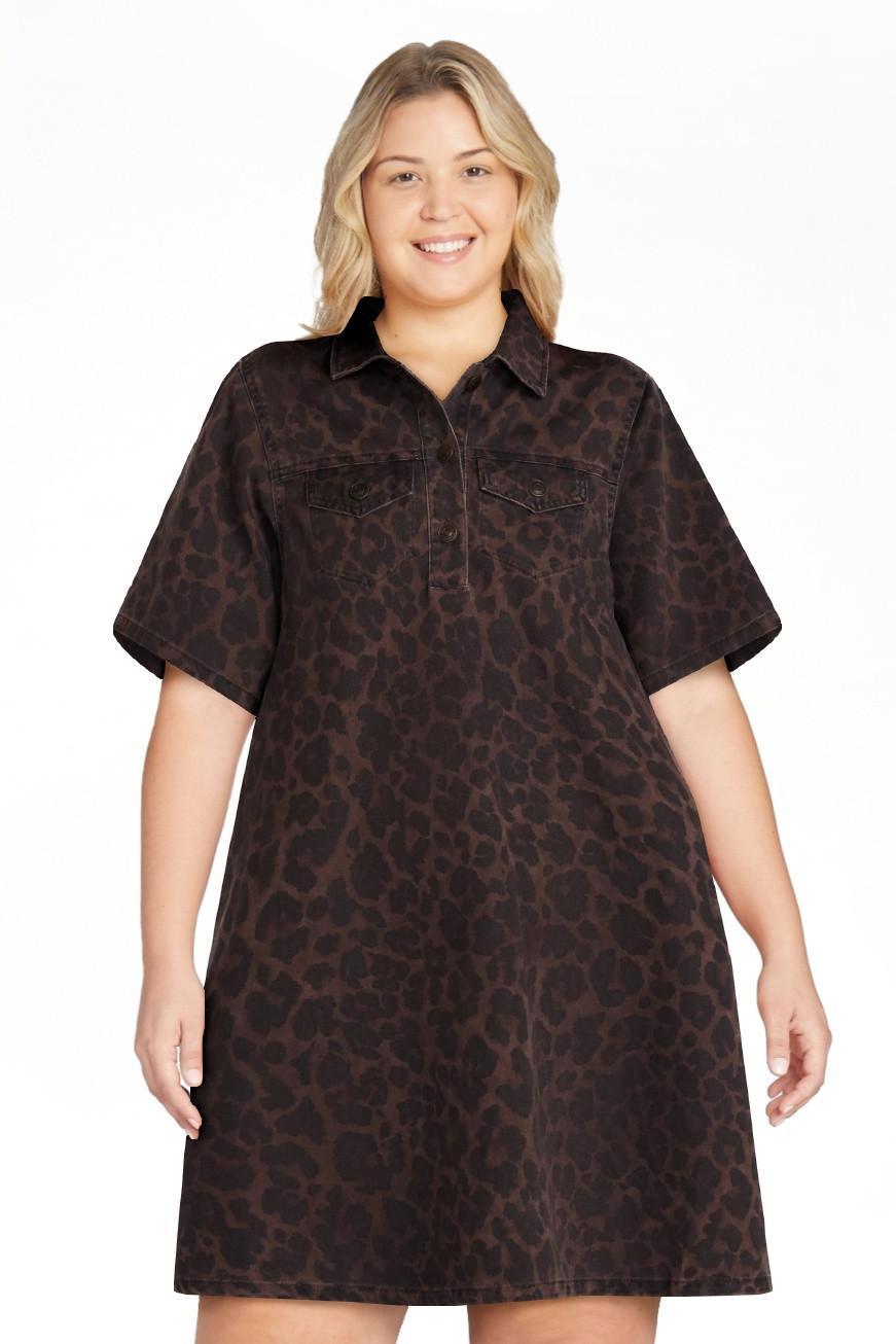 Scenario Women's and Women's Plus Printed Denim Dress, Sizes XS-4X | Walmart (US)