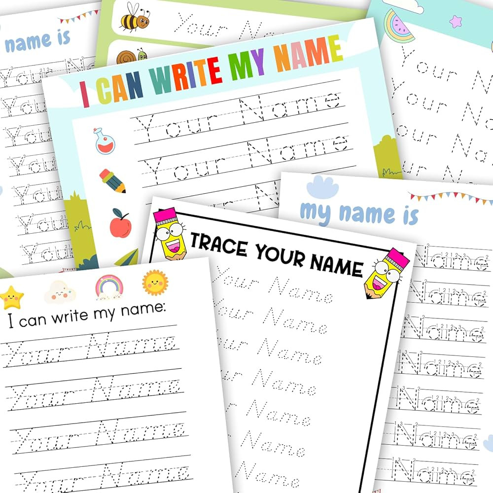 Personalized Name Writing Practice Cusotm Name Tracing Sheet A4 Size Paper Handwriting Practice f... | Amazon (US)