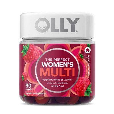 Olly The Perfect Women's Multi-Vitamin Blissful Dietary Supplement Gummies - Berry - 90ct | Target