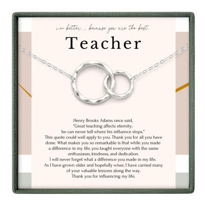 HOPE LOVE SHINE Silver Teacher Appreciation Necklace – Gift from Student, Thank You GIft for Teacher Educator | Target