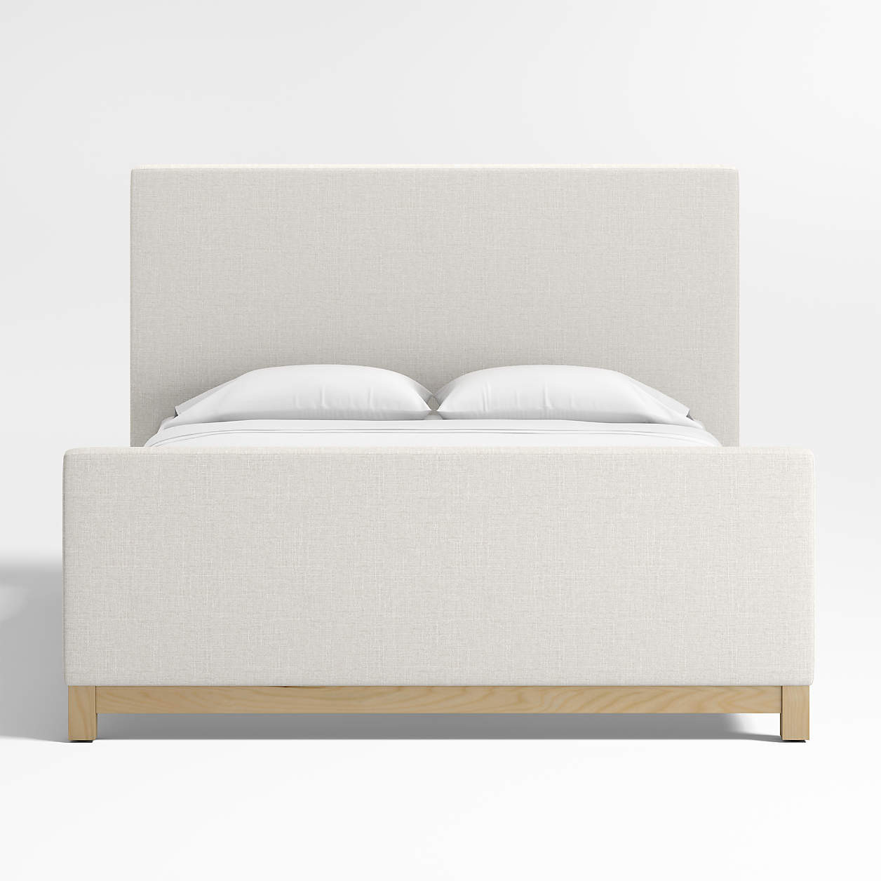 Pacific Ivory Upholstered Queen Bed + Reviews | Crate & Barrel | Crate & Barrel