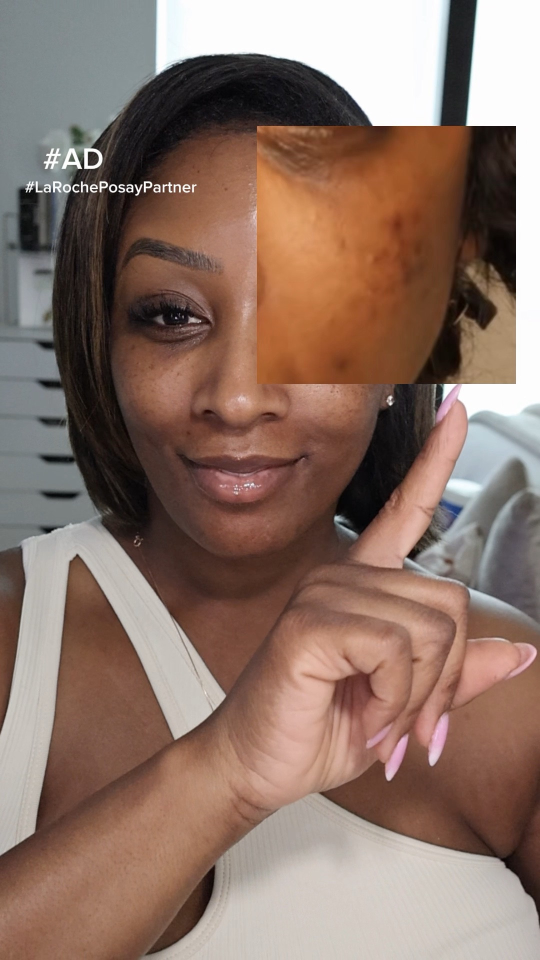 #ad If you’re trying to fade dark spots, sunscreen is not optional 👏🏽 Acne-prone skin girls, this one is lightweight, oil-free, and doesn’t feel greasy. @Target @LaRochePosay 
#LaRochePosayPartner #target

#LTKgrwm #LTKdayinmylife