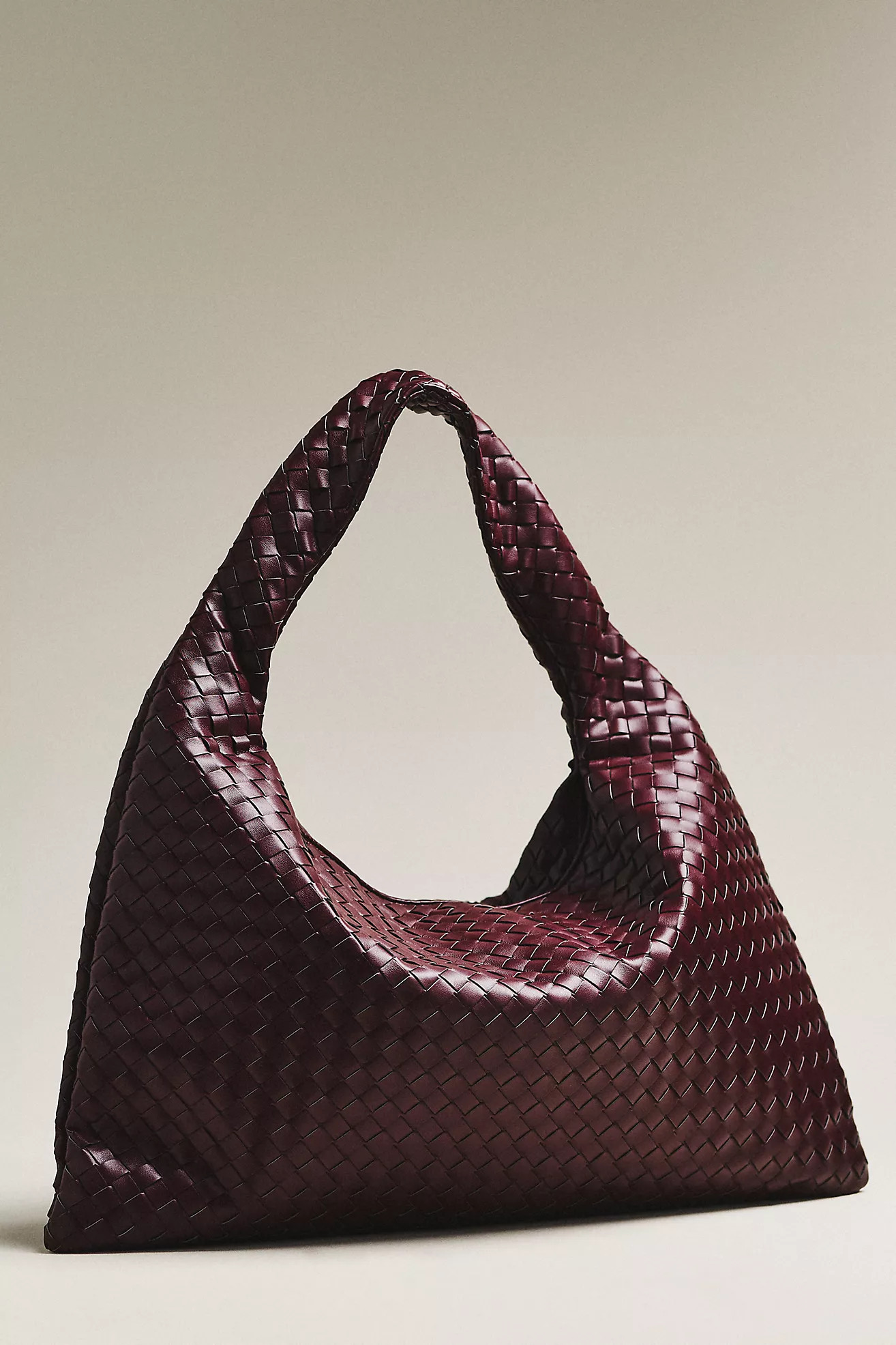 Woven Faux Leather Oversized Slouchy Tote | Anthropologie (US)