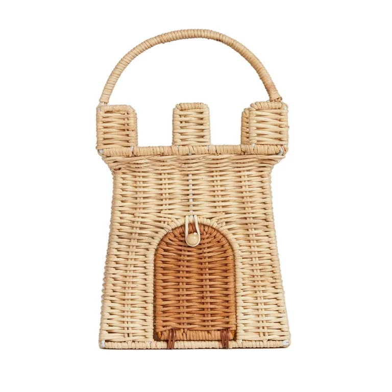 Castle Shaped Woven Storage Basket for Kids Room Organization and Decorative Toy Storage | Walmart (US)