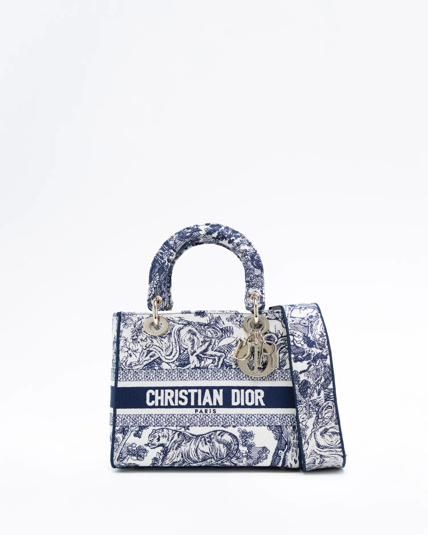 Toile de Jouy Medium Lady D-Lite Bag | Vivrelle