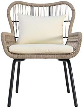Christopher Knight Home Karen Outdoor Club Chairs, Steel and Rope, Water-Resistant Cushions, Boho... | Amazon (US)
