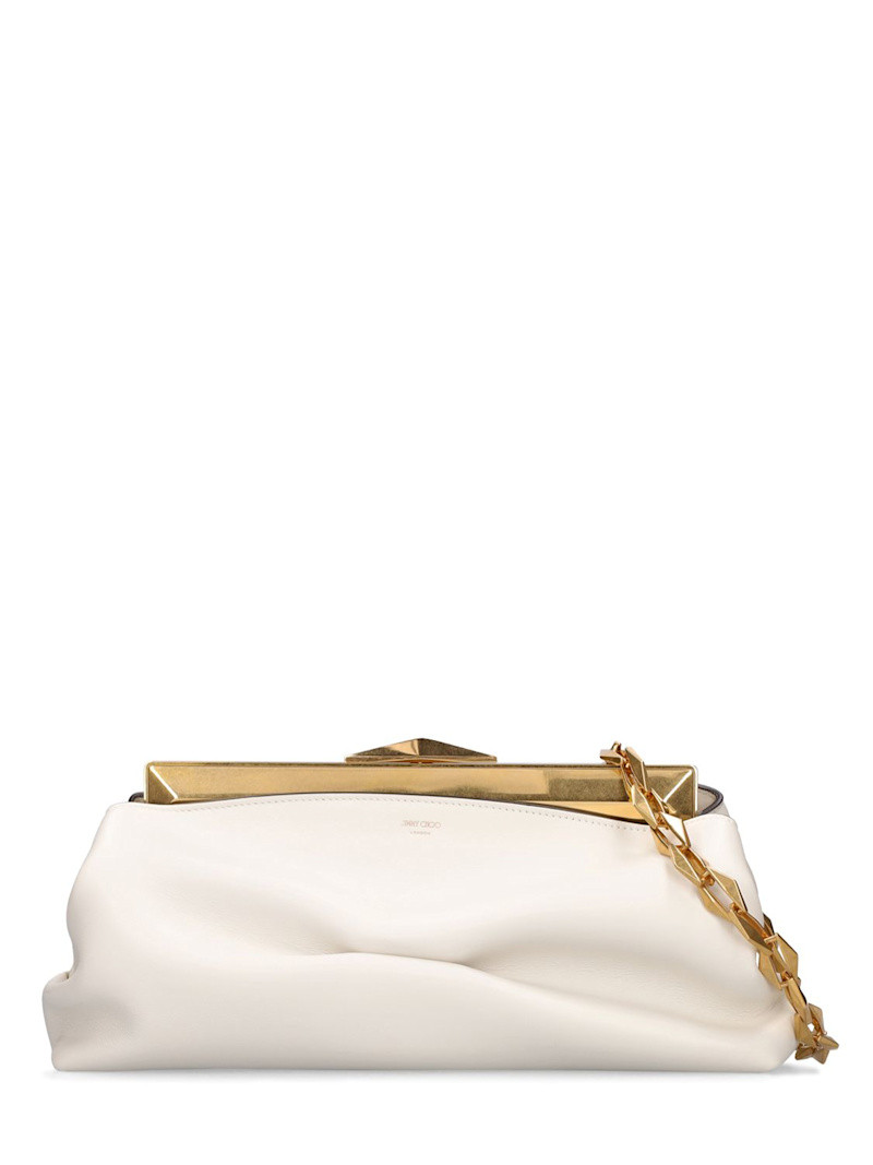 Diamond Frame leather clutch | Luisaviaroma