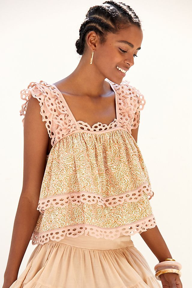 Let Me Be Eyelet Swing Top | Anthropologie (US)