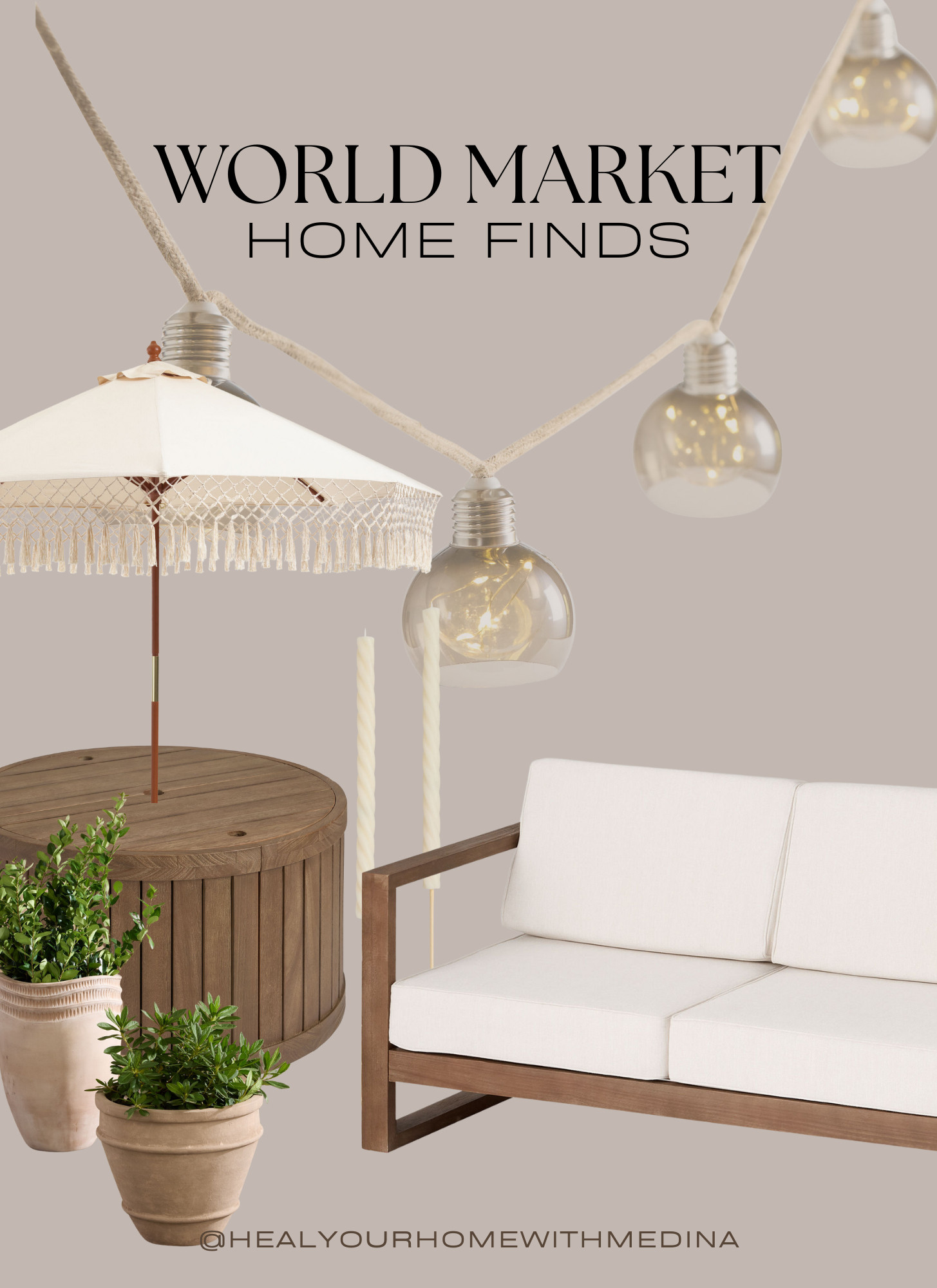 Some cutie patio finds from World Market! 

 #LTKSummerEdit #LTKSeasonal #LTKHome