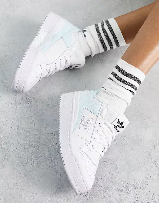 adidas Originals Forum Bold sneakers in white and almost blue | ASOS (Global)