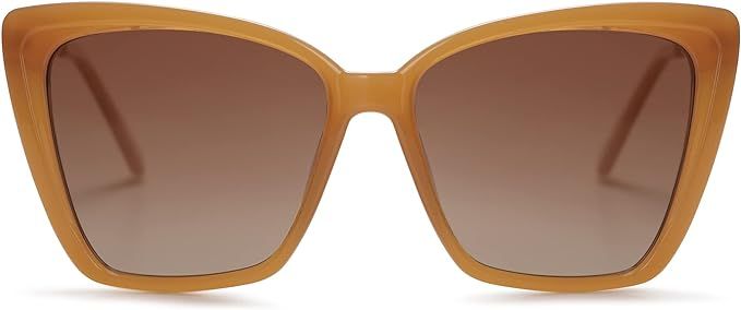 SOJOS Trendy Polarized Sunglasses For Women Retro Womens Oversized Square Cat Eye Sun Glasses UV ... | Amazon (US)