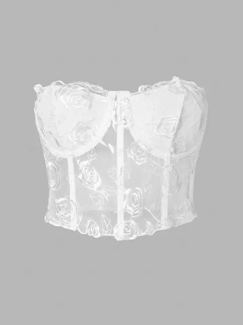 Corset-style Lace Bustier Tube Top | ZAFUL (Global)