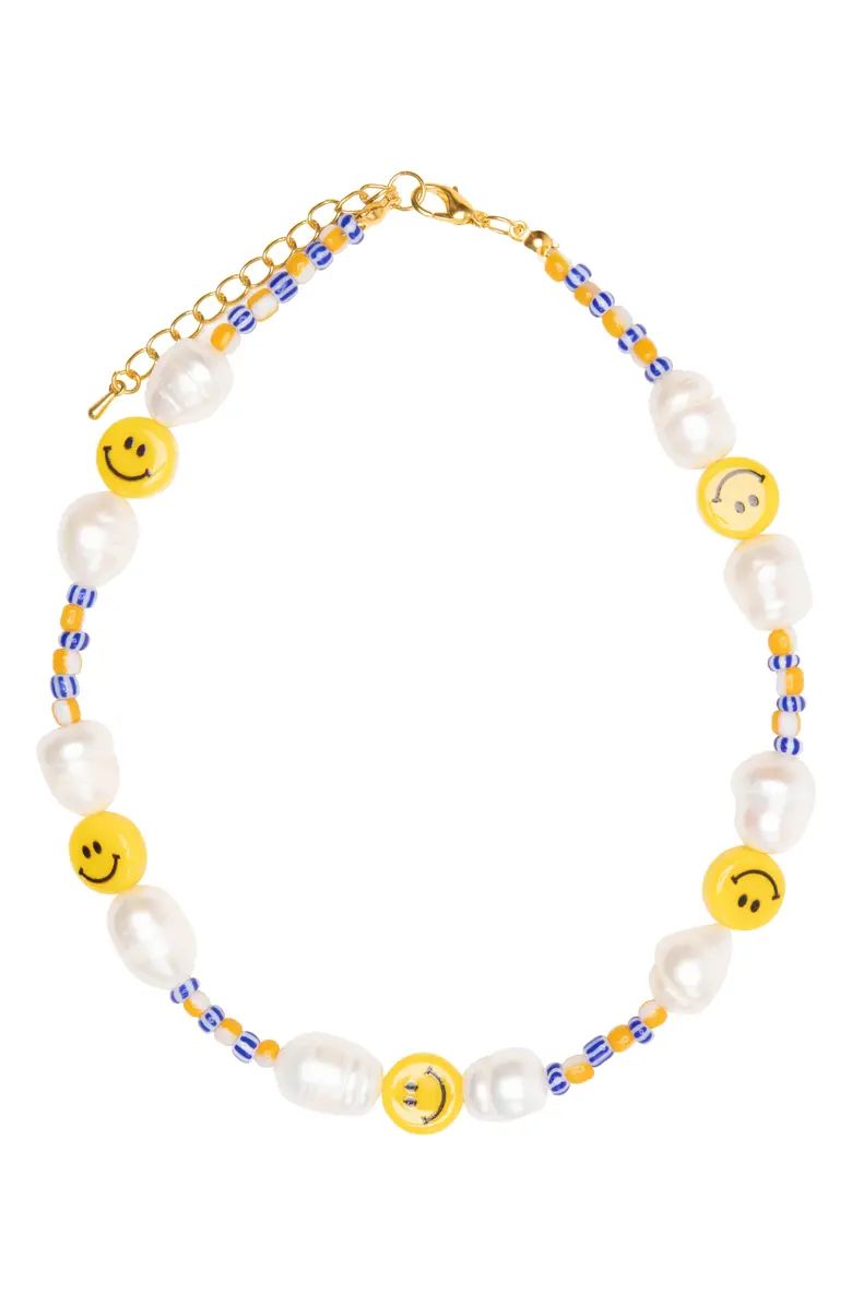 Victoria Smiley Bead Cultured Pearl Necklace | Nordstrom